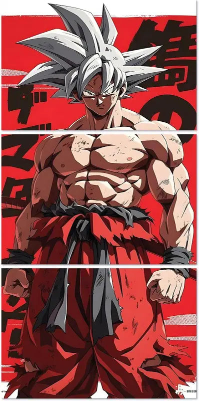 DRAGON GOKU SPLIT POSTER ll RED EDITION