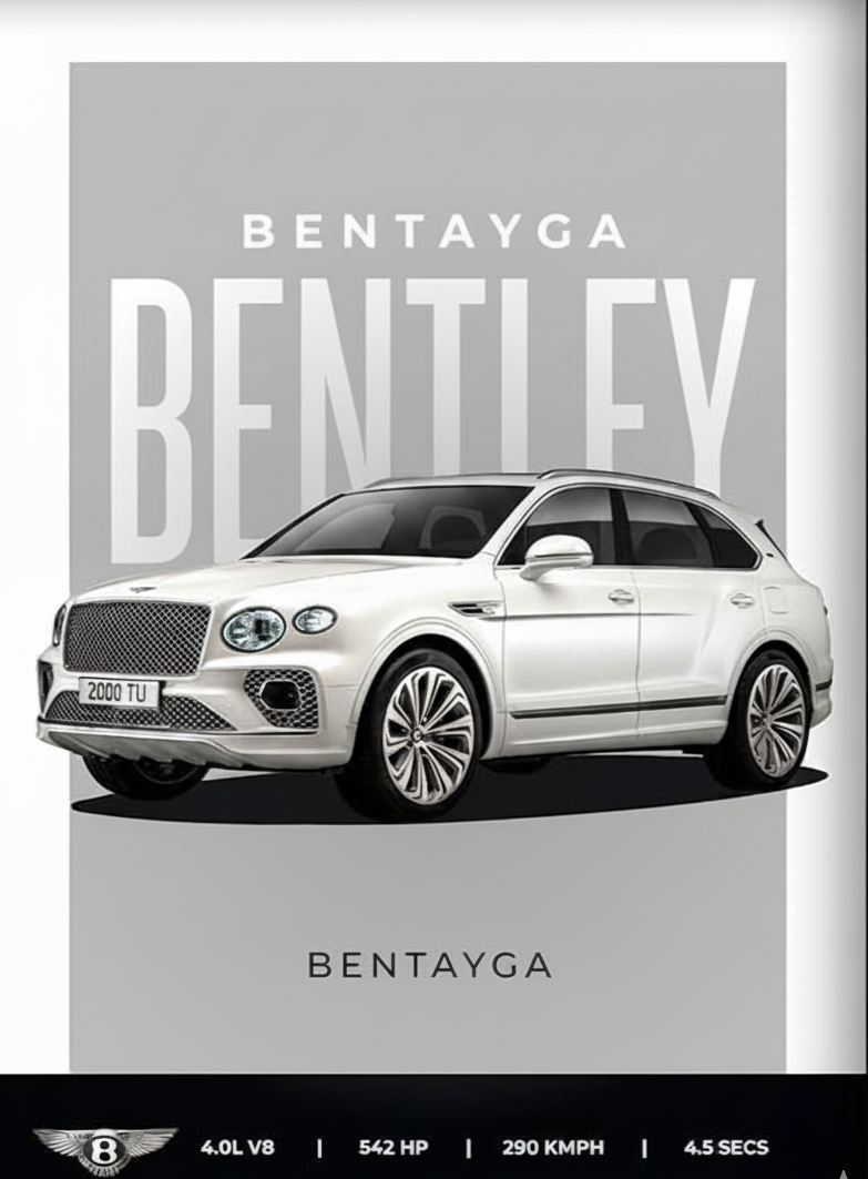 BENTLEY BENTAYGA l Car Wall Poster