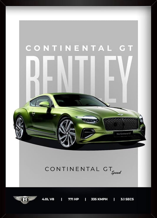 BENTLEY CONTINENTAL GT l Car Wall Poster