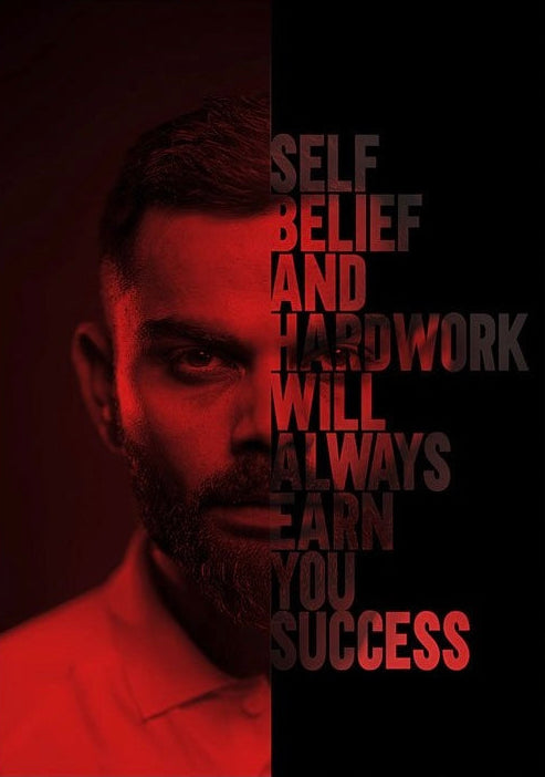 VIRAT KOHLI SUCCESS QUOTE ll WALL POSTER FORMULA