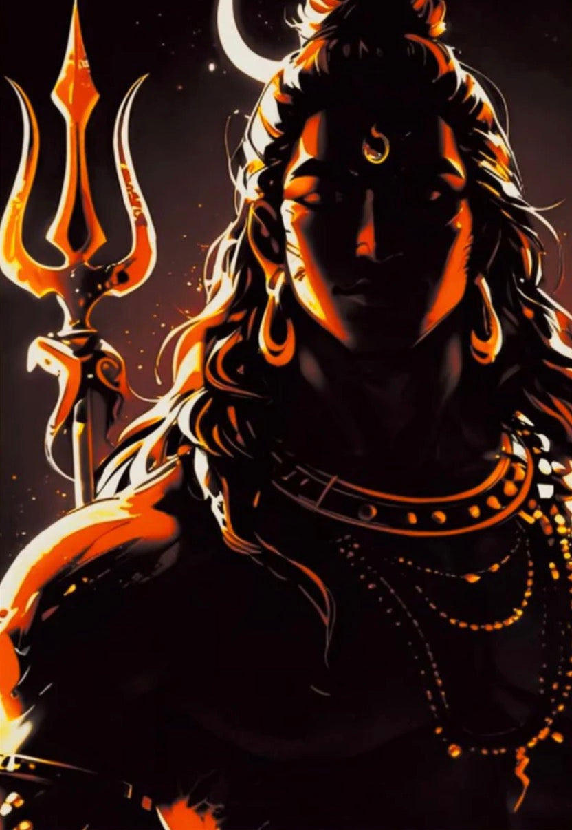 3D Mahakal Devotional Poster Design