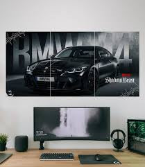 BMW M4 SHADOW BLACK l WALL SPLIT POSTER