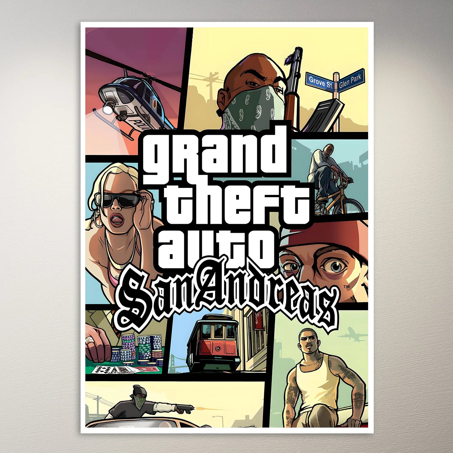GTA SAN ANDREAS l Gaming Wall Poster