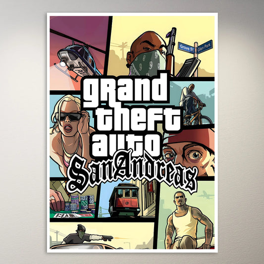 GTA SAN ANDREAS l Gaming Wall Poster