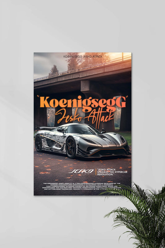 KOENIGSEGG JESKO ATTACK l Car Wall Poster