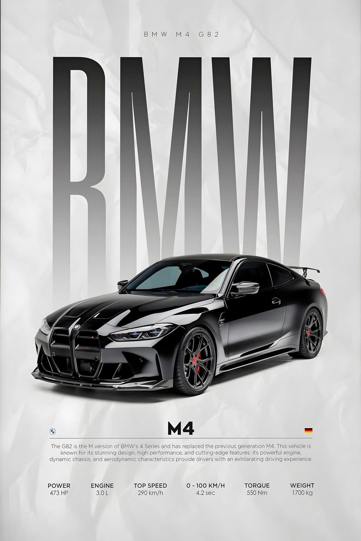BMW M4 l Car Wall Poster