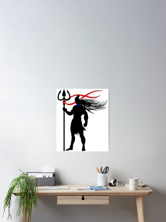 Lord Shiva Shadow Devotional Wall Poster