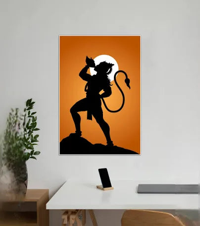 Rising l Lord Hanuman Devotional Wall poster