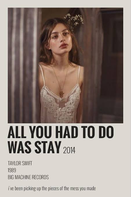 Taylor Swift l All You Had To Do Was Stay l Aesthetic Wall Poster