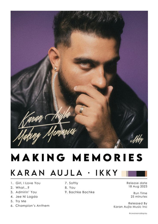Making Memories l Karan Aujla l Aesthetic Poster