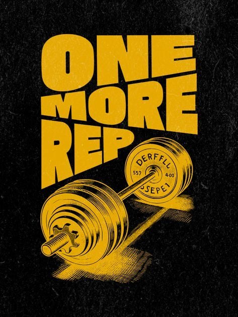 One More Rep l Gym Poster