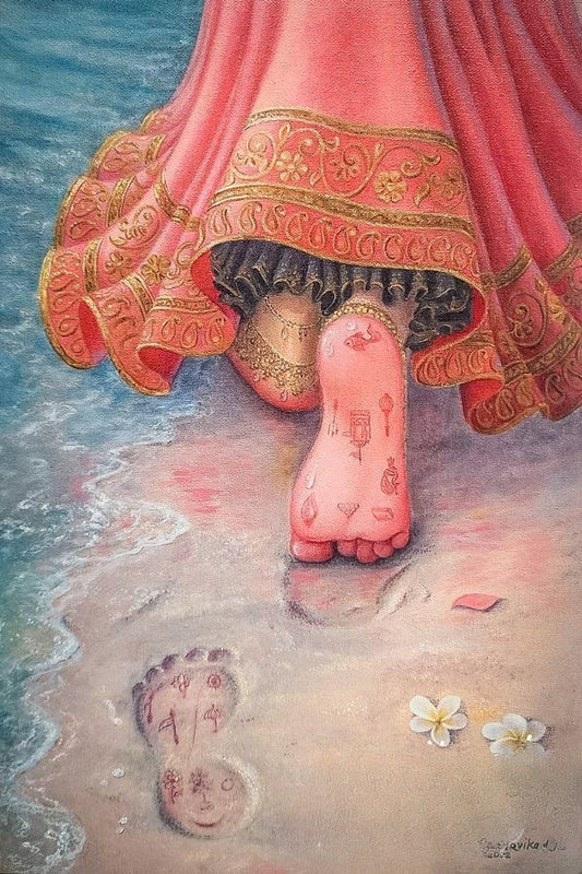 Radha Rani Foot Prints l Devotional Posters