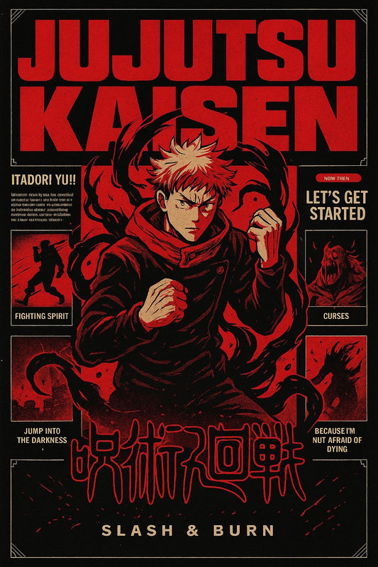 Slash & Burn l Kaisen Jujutsu l Anime Poster