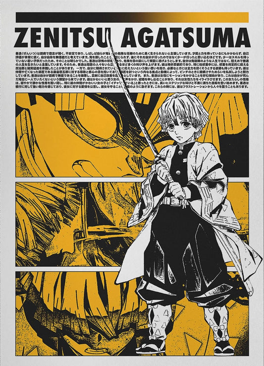 Zenitsu Agatsuma l Anime Poster