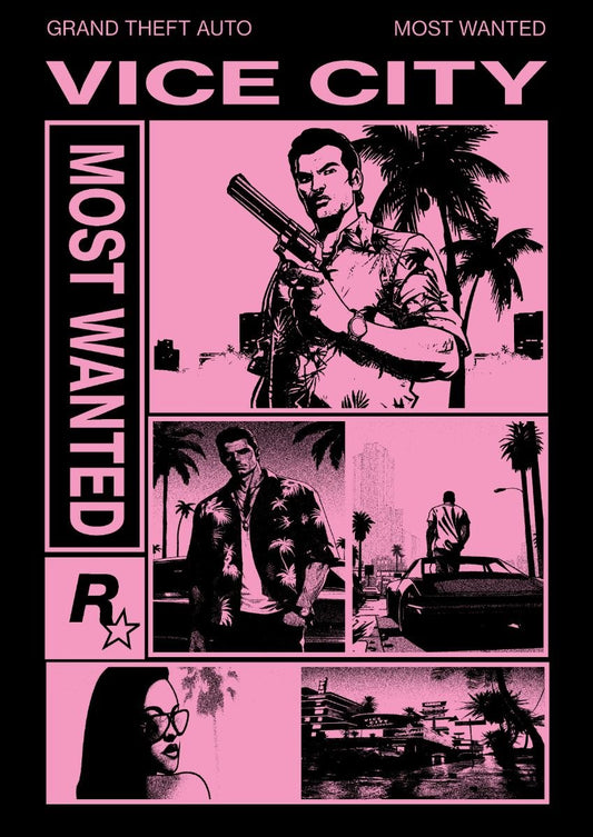 GTA V l Most Wanted l Gaming Poster