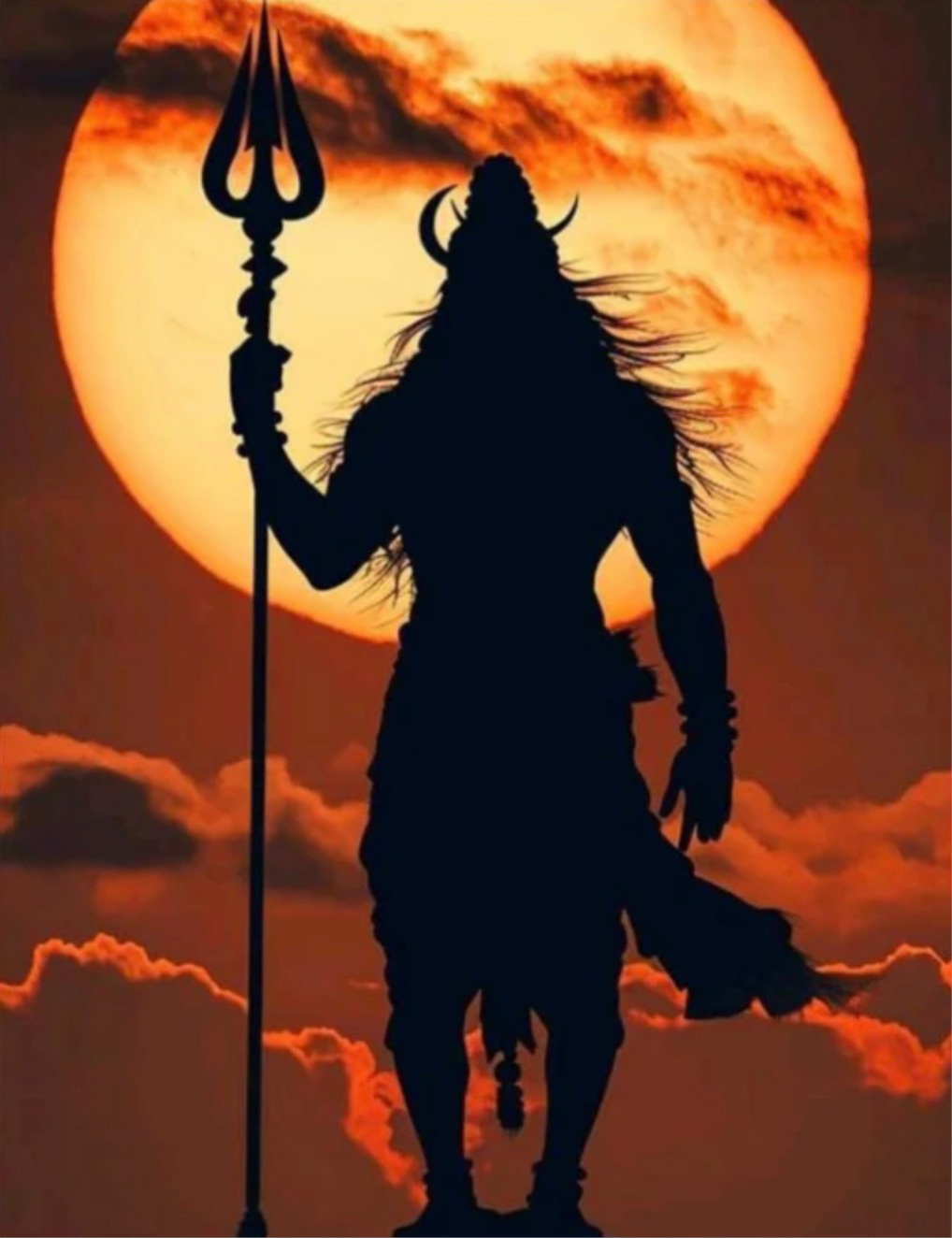 Shadow Of Mahakal Holding Trishul l Devotional Poster