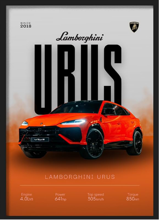 LAMBORGHINI URUS l Car Wall Poster