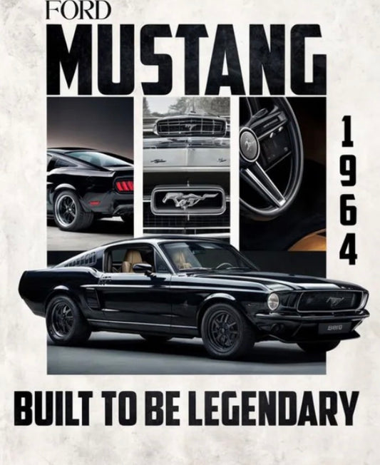 FORD MUSTANG 1964 l Car Wall Poster
