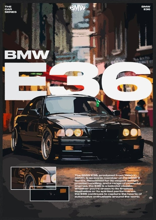 BMW E36 l Car Wall Poster