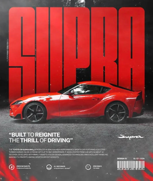 GR SUPRA MK5 l Car Wall Poster