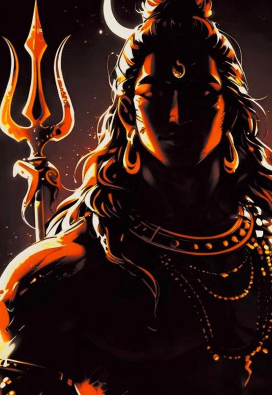 3D Mahakal Devotional Poster Design
