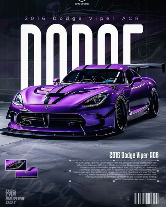 DODGE VIPER ACR l Car Wall Poster
