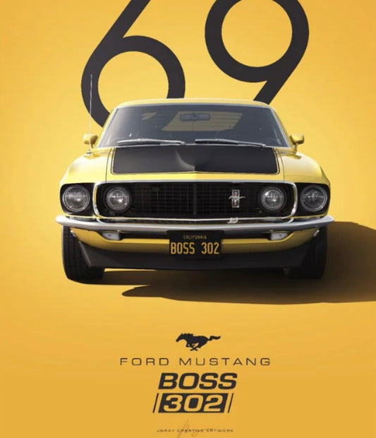 MUSTANG BOSS 302 l Car Wall Poster