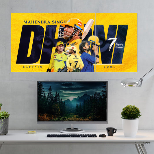 Dhoni l Cricket Split Poster