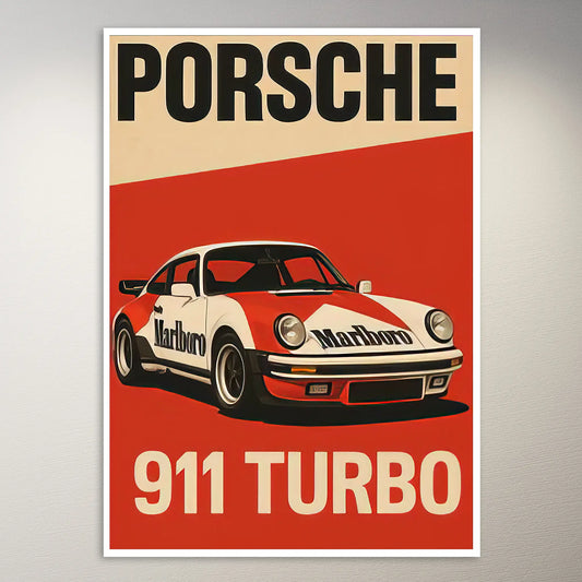PORSCHE 911 TURBO l Car Wall Poster