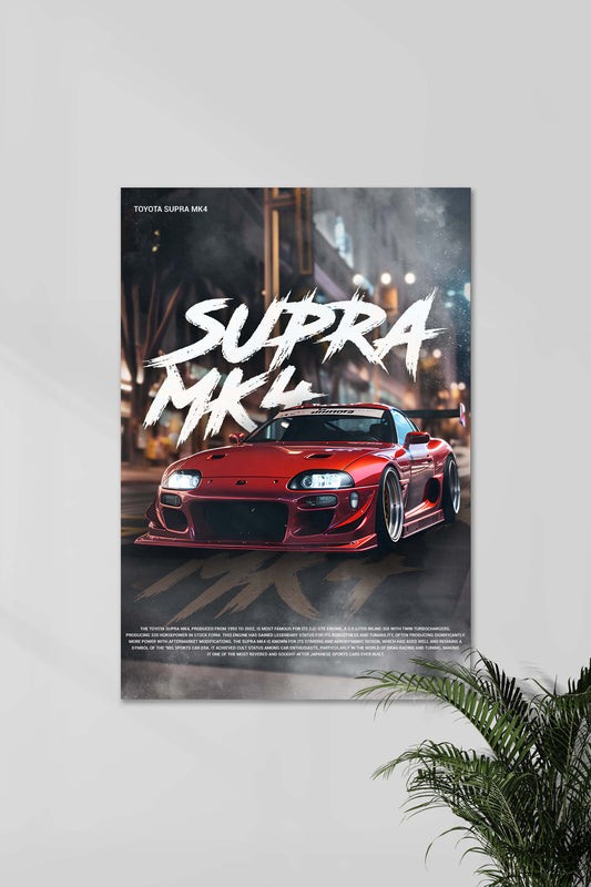 SUPRA MK4 l Sports Car Wall Poster