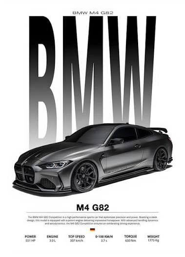 BMW M4 G82 l Car Wall Poster