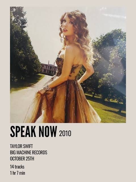 Speak Now l Aesthetic Poster