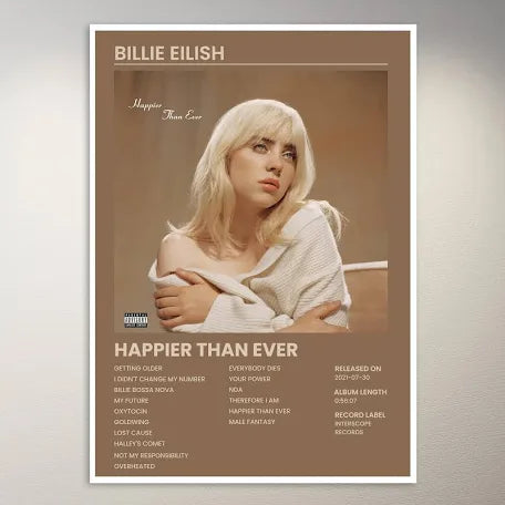 Happier Than Ever l Aesthetic Poster
