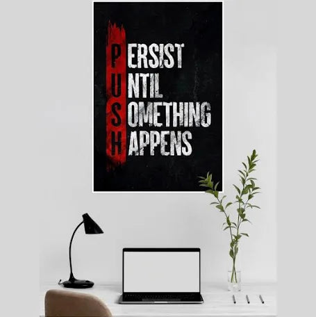 PUSH l Motivation and Gym Poster