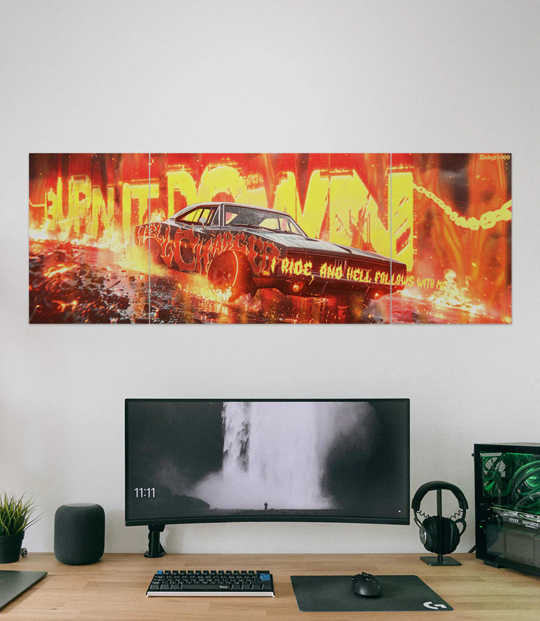 Fire Design l Car Split Poster